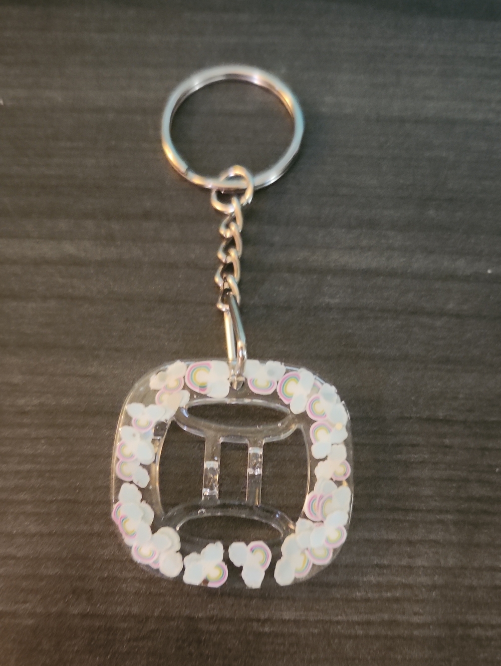 Zodiac Gemini Resin Keychain